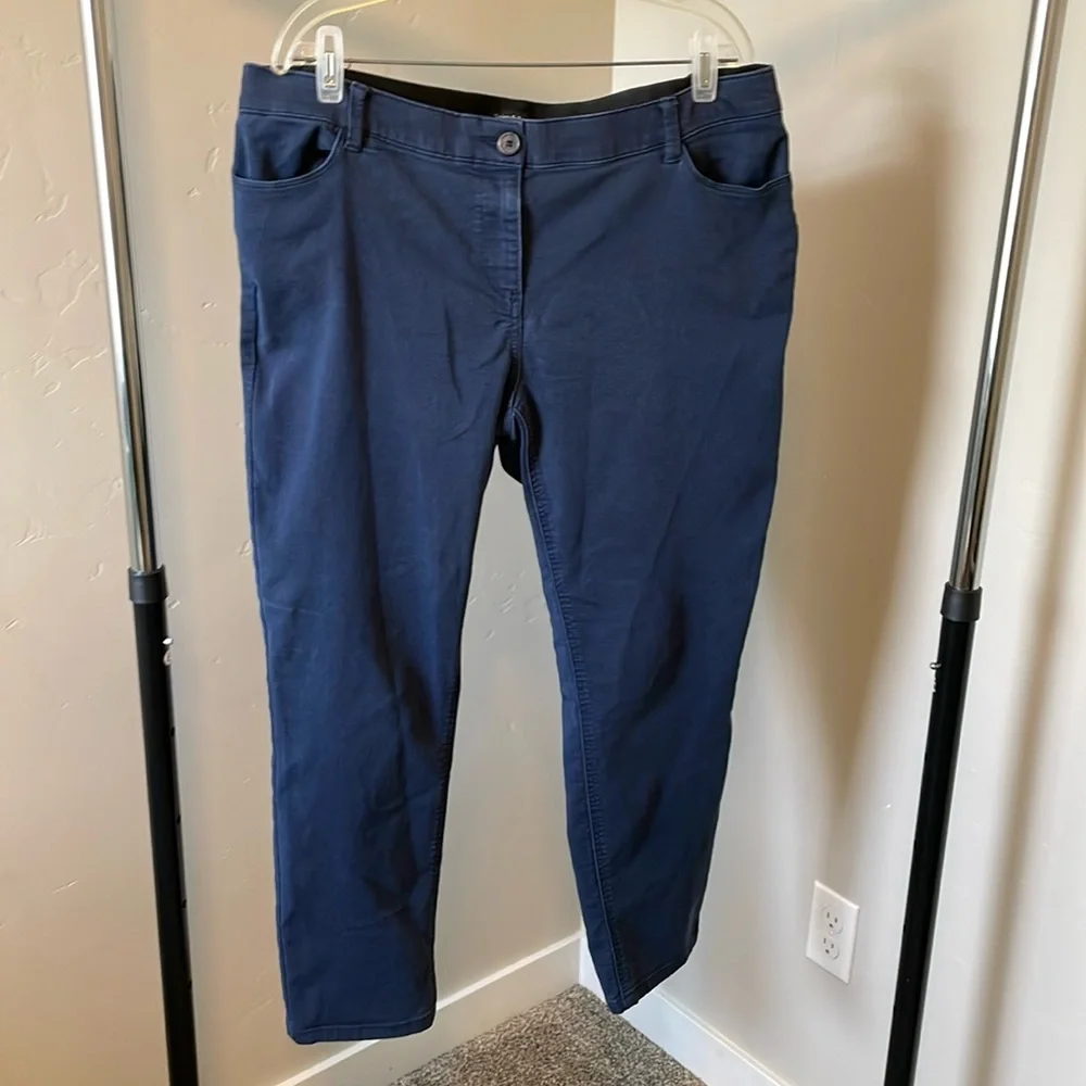 Violets & Roses navy blue chinos size 16w - Picture 1 of 4